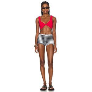 Hunza G Juno Bikini Top in Red One Size New Womens swimsuit